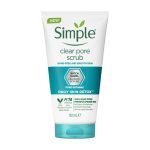 اسکراب لایه بردار پوست سیمپل clear pore حجم 150 میلی لیتر