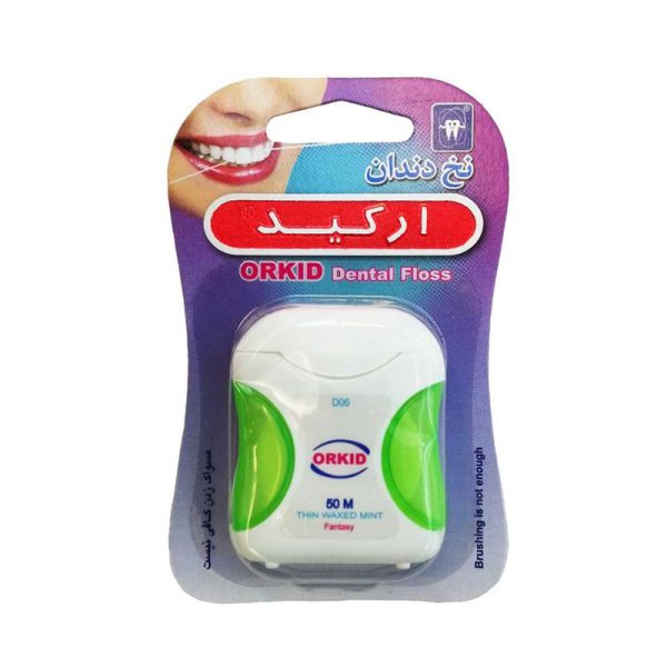 نخ دندان ارکید مدل فانتزی سبز 50 متر