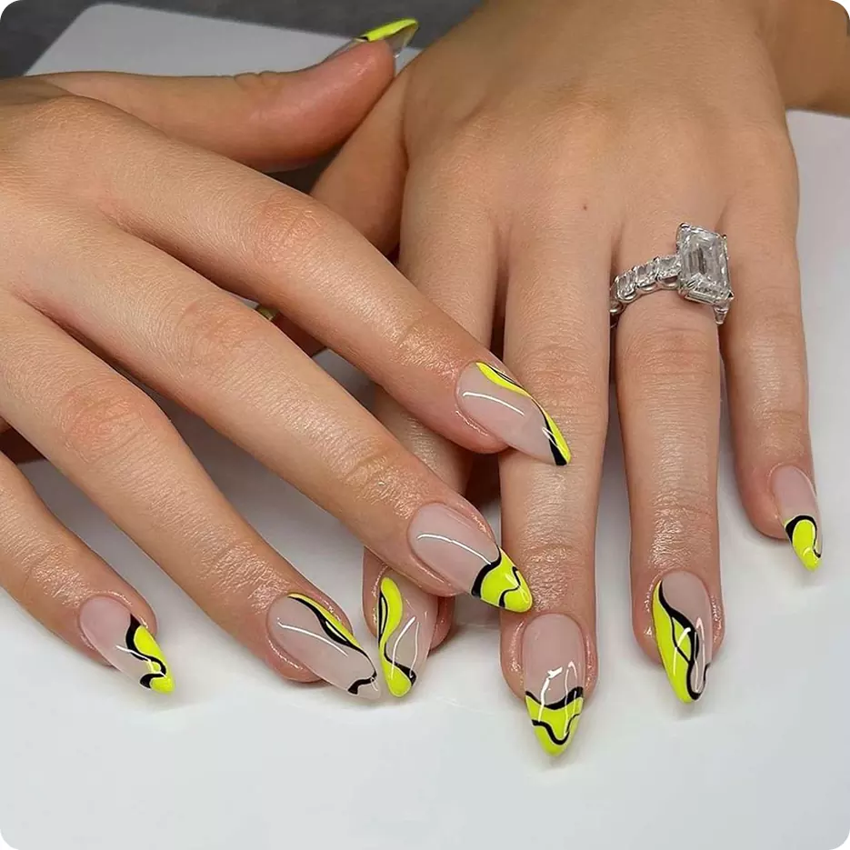 لاک‌های نئونی ناخن + ارایشی مسی 